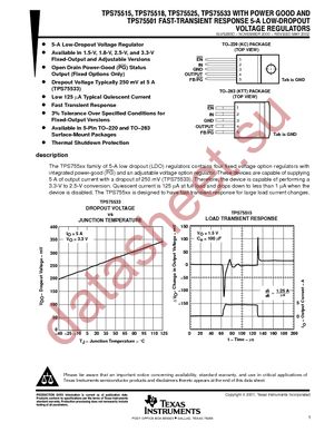 TPS75501KTTT datasheet  